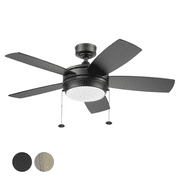 Better Homes \u0026 Gardens 42'' Matte Black Modern LED Dual Mount Indoor Ceiling Fan